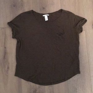 H&M Basic Tee Olive Green -M